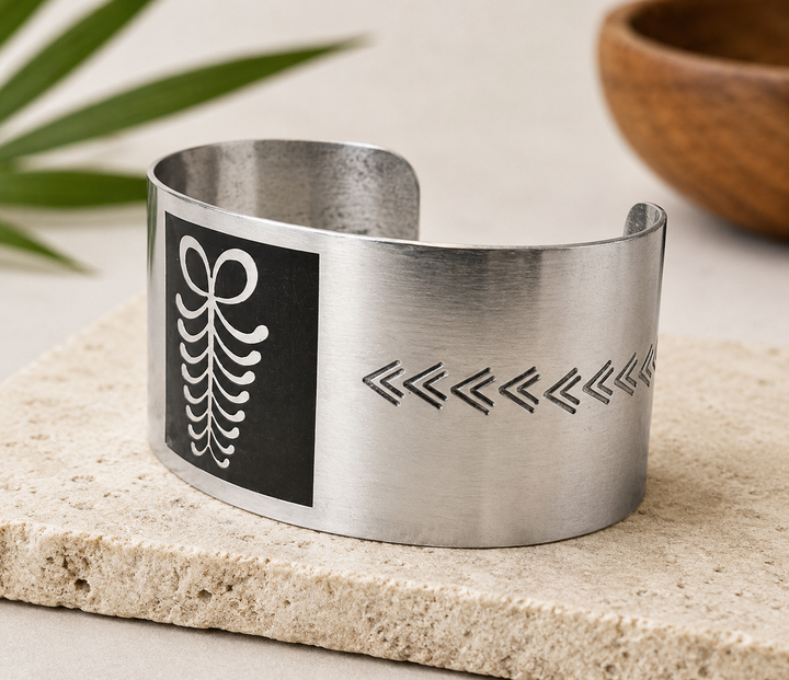 Aya Recycled Ghanaian Coin Cuff Bracelet
