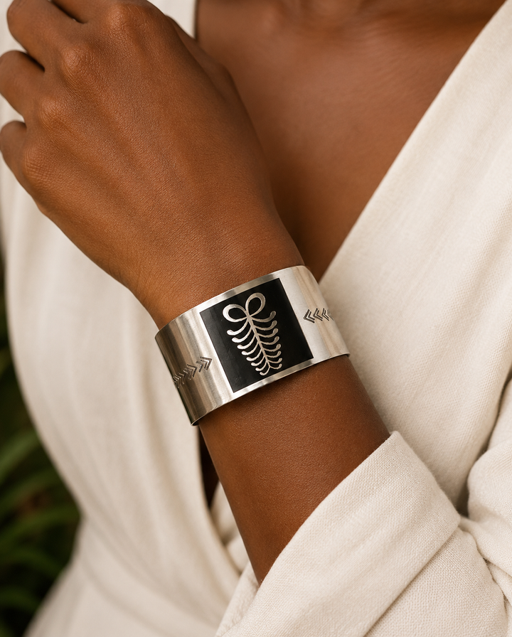 Aya Recycled Ghanaian Coin Cuff Bracelet