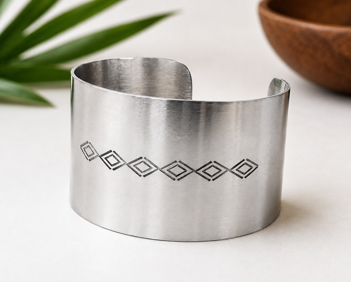 Nkyinkyim Recycled Ghanaian Coin Cuff Bracelet