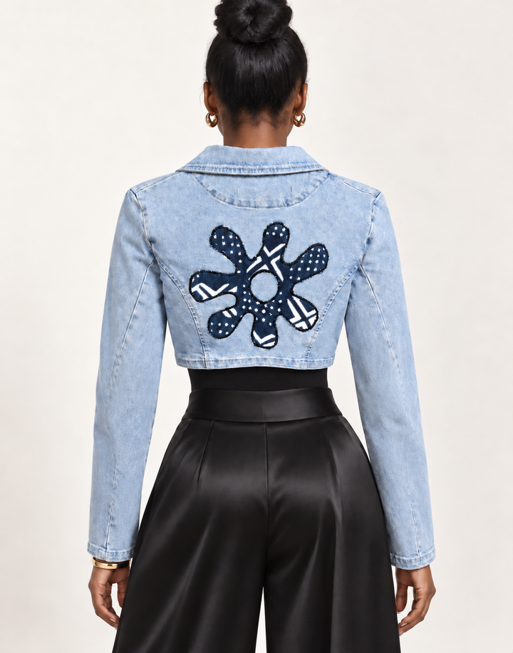 Ananse Ntontan Denim Fusion Upcycled Jacket