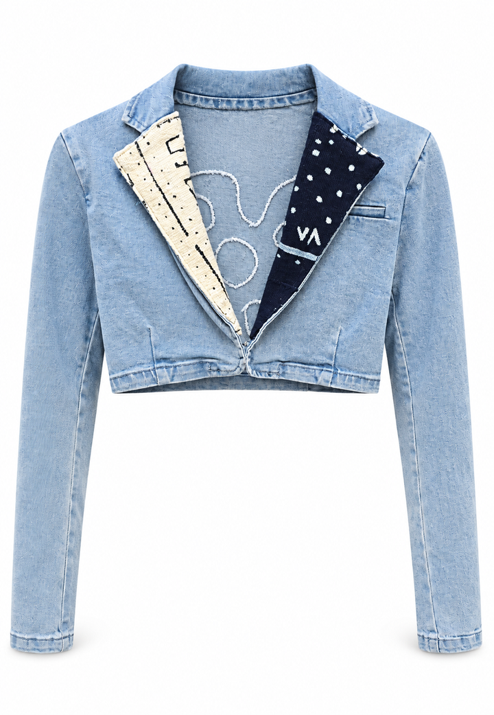 Ananse Ntontan Denim Fusion Upcycled Jacket
