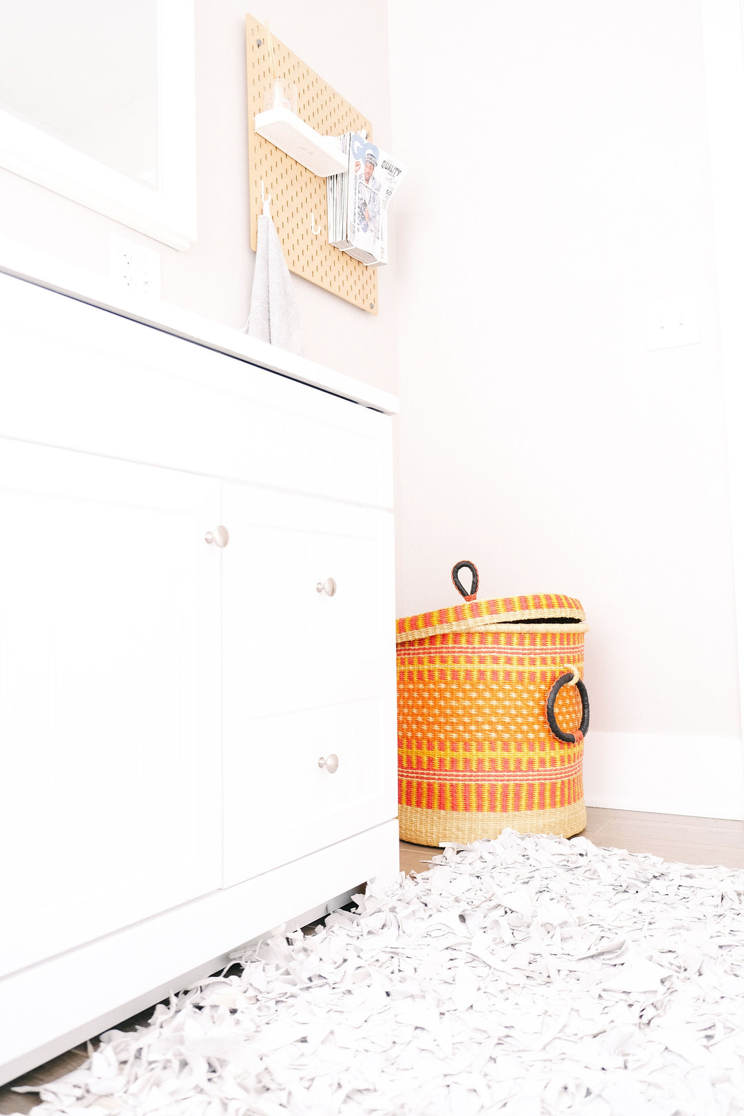 Handwoven Bolga Storage Basket with Lid